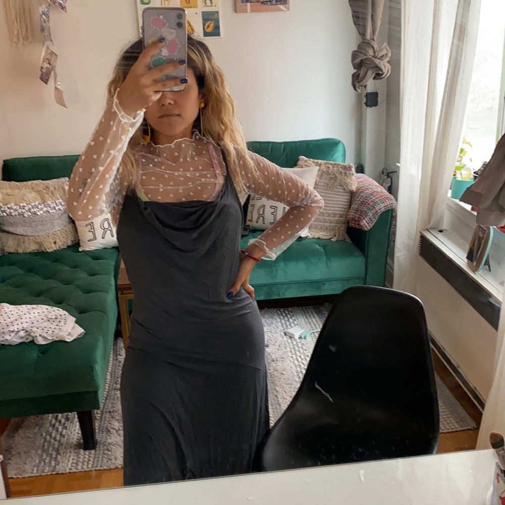 United Colors Of Benetton Gray Midi Dress